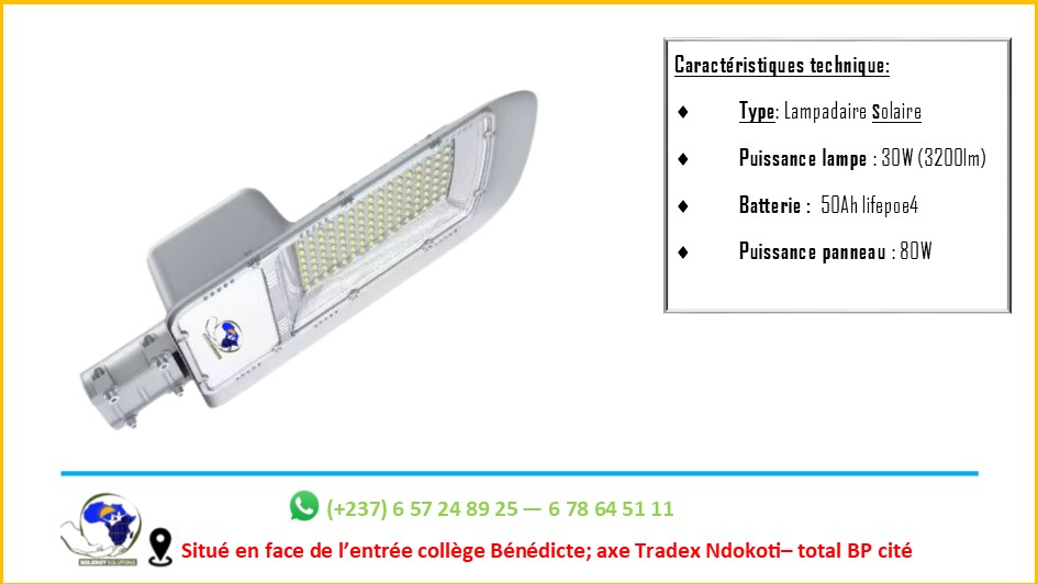 LAMPADAIRE 30W bc